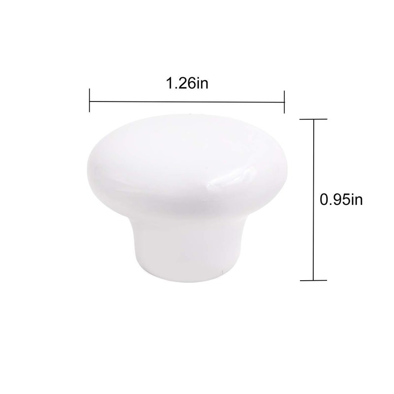 KINJOEK 20 Packs Ceramic Cabinet Knobs, Vintage Porcelain Cabinet Knobs and Pulls with 0.98 Inch Screws for Kitchen Cabinets Bathroom Dresser Furniture - Image 3